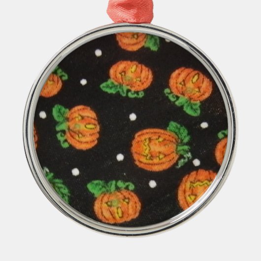 Jack O' Lanterns Silbernes Ornament (Vorne)