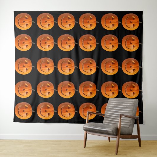 Jack-O-Lanterns Tapestry Wandteppich (Beispiel (Horizontal))