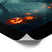 Jack-O'-Lanterns und Vollmond Poster (Ecke)