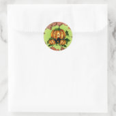 JACK-O-LANTERNS von SHARON SHARPE Runder Aufkleber (Tasche)