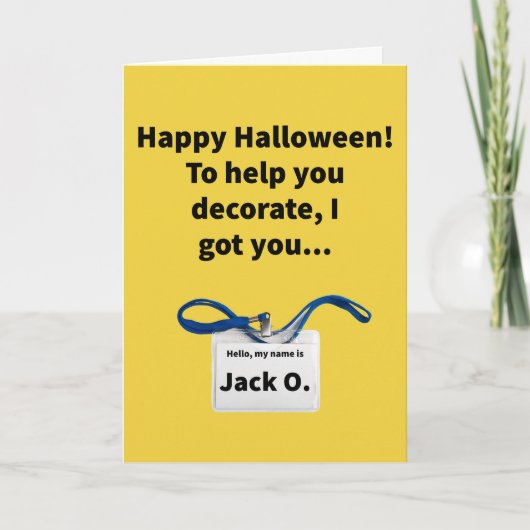Jack O. Lanyard - Halloween Karte (Vorderseite)