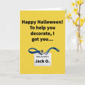 Jack O. Lanyard - Halloween Karte (Gelbe Blume)