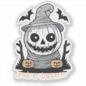 Jack-o-Laterne Aufkleber (Vorderseite)