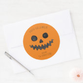 Jack-o'-Laterne | Frohe Halloween-Leckerei Runder Aufkleber (Umschlag)