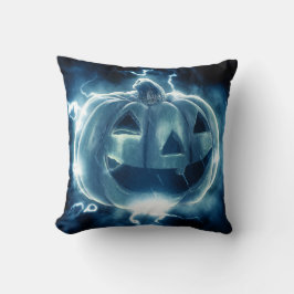 Jack-o-Laterne im Regen Kissen