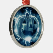 Jack-o-Laterne im Regen Ornament Aus Metall (Rechts)