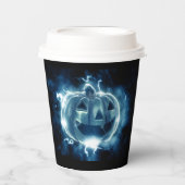 Jack-o-Laterne im Regen Pappbecher (Vorderseite)