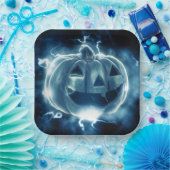 Jack-o-Laterne im Regen Pappteller (Party)