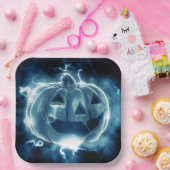 Jack-o-Laterne im Regen Pappteller (Party)