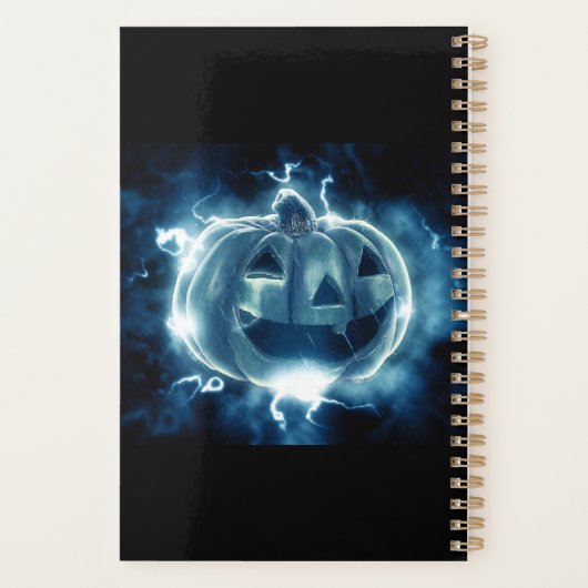 Jack-o-Laterne im Regen Planer (Rückseite)