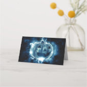 Jack-o-Laterne im Regen Platzkarte (Rückseite)