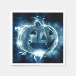 Jack-o-Laterne im Regen Serviette