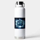 Jack-o-Laterne im Regen Trinkflasche (Rückseite)