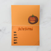 Jack-o-Laterne-Karten Halloween-Party Einladungen (Innenseite)