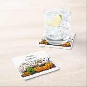 Jack-o-Laterne Line Cooler Rechteckiger Pappuntersetzer (Vor Ort)