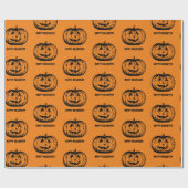 Jack-o'-Laterne Pumpkin Geschenkpapier (Flach)