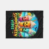 Jack-o-Laterne Summerween Vibes Skeleton Summer Wa Fleecedecke (Vorderseite (Horizontal))