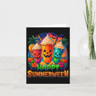 Jack-o-Laterne Summerween Vibes Skeleton Summer Wa Karte