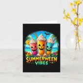 Jack-o-Laterne Summerween Vibes Skeleton Summer Wa Karte (Gelbe Blume)