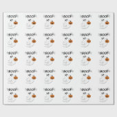 Jack-o’-Laterne und ein weißes Ghost-Boom Hallowee Geschenkpapier (Flach)
