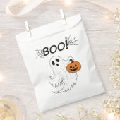 Jack-o’-Laterne und ein weißes Ghost-Boom Hallowee Geschenktütchen (Ausgeschnitten)