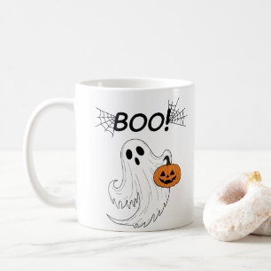 Jack-o’-Laterne und ein weißes Ghost-Boom Hallowee Kaffeetasse