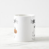 Jack-o’-Laterne und ein weißes Ghost-Boom Hallowee Kaffeetasse (Mittel)