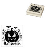 Jack-O-Laterne und Fledermäuse Gummistempel (Stempel)