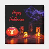 Jack-O-Laterne und Kerzen-Magnet