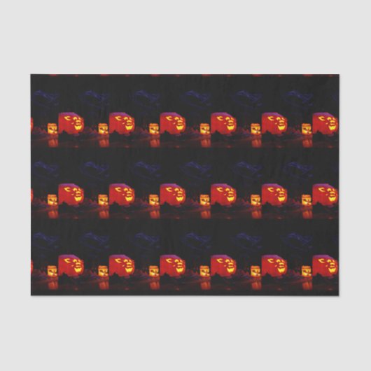 Jack-O-Laterne und Kerzengewebe Seidenpapier (Vorderseite)