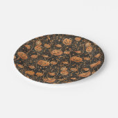 Jack-o-Laternen auf dem Weinberg Pappteller (Schrägansicht)