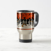 Jack O Laternen-Geist-Vintages Muster Reisebecher (VorderseiteRechts)