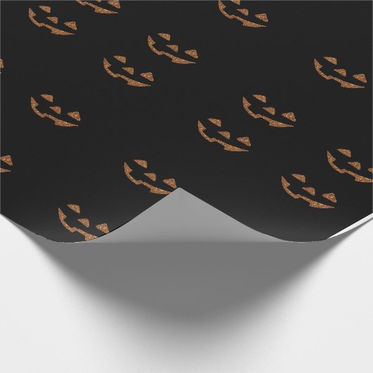 Jack-o' Laternen Geschenkpapier (Ecke)