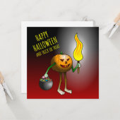 Jack-o-Laternen Trick oder Treat Karte (Vorderseite/Rückseite Beispiel)