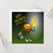 Jack-o-Laternen Trick oder Treat Karte (Vorderseite/Rückseite Beispiel)