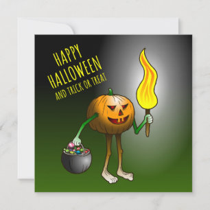 Jack-o-Laternen Trick oder Treat Karte