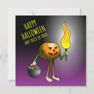 Jack-o-Laternen Trick oder Treat Karte