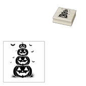 Jack-O-Laternen und Fledermäuse Gummistempel (Stempel)