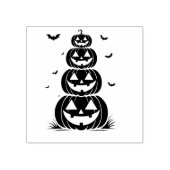 Jack-O-Laternen und Fledermäuse Gummistempel (Prägung)