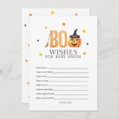 Jack-o-Laternendusche, Baby-Wünsche Mitteilungskarte (Vorne/Hinten)