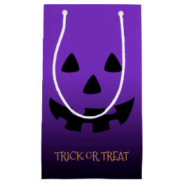 Jack o Laternengesicht auf Lila Kleine Geschenktüte