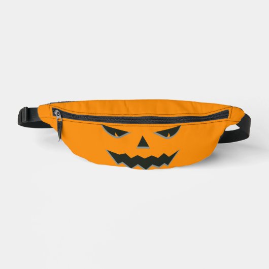 Jack-o’’-Laternengesicht mit grauem Akzent - Hallo Bauchtasche (Vorderseite)