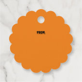 Jack-o'-Laternenkürbis gestrichen Geschenkanhänger (Rückseite)