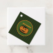 Jack-o'-Laternenkürbis gestrichen Geschenkanhänger (Beispiel)