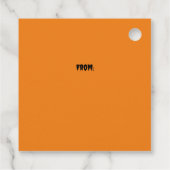 Jack-o'-Laternenkürbis gestrichen Geschenkanhänger (Rückseite)