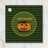 Jack-o'-Laternenkürbis gestrichen Geschenkanhänger (Vorderseite)