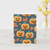 Jack-o'-Laternenkürbis Karte (Gelbe Blume)