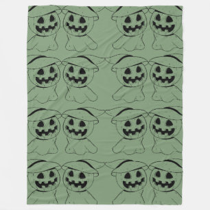 Jack-o'-Laternenmuster Fleecedecke