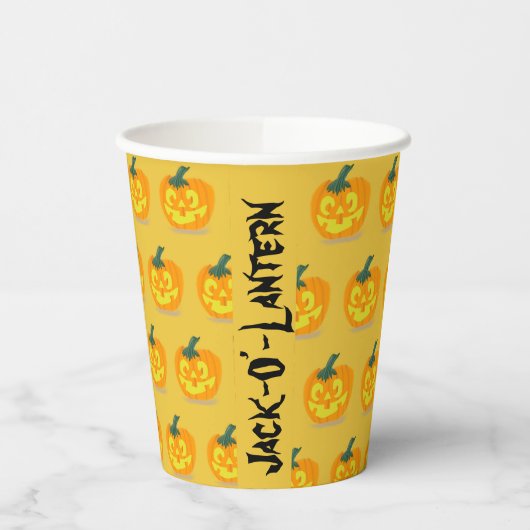 Jack-O’-Laternenpapierkupplungen Pappbecher (Links)