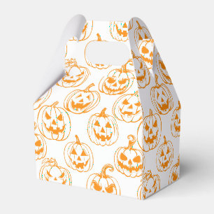 Jack-o-Laterterns Muster.Orange Geschenkschachtel